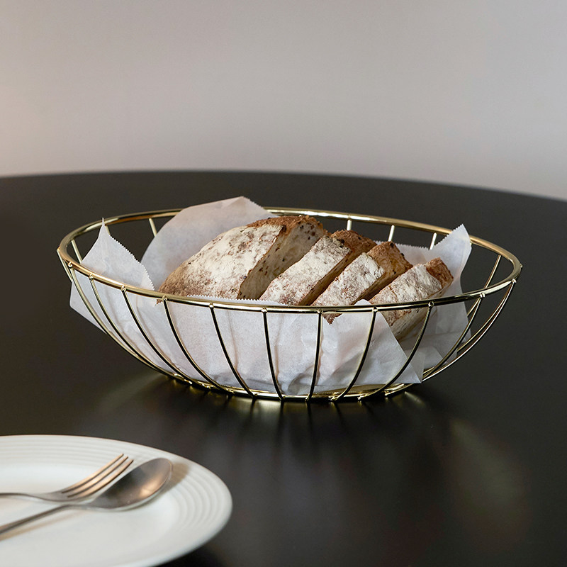 米立风物面包篮铁艺烘焙点心盘家用客厅水果收纳筐茶几零食摆放盘,餐饮具,果盆/果盘/果篮,淘宝优惠券,粉丝福利购,淘宝优惠卷