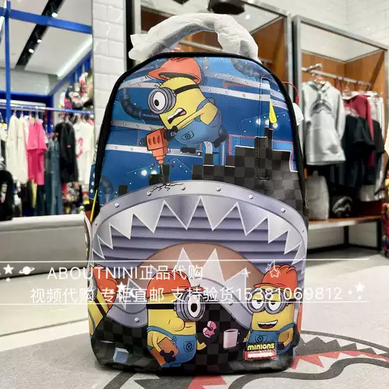 Sprayground25 New Shark Mouth Genuine Product Direct Mail from the Store Minions Trendy Brand Backpack W1135826