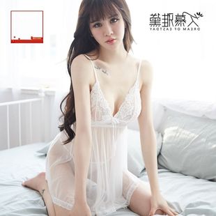 蕾丝无袖 性感时尚 冰丝薄款 2020新品 韩版 睡衣女夏季 吊带睡裙家居服