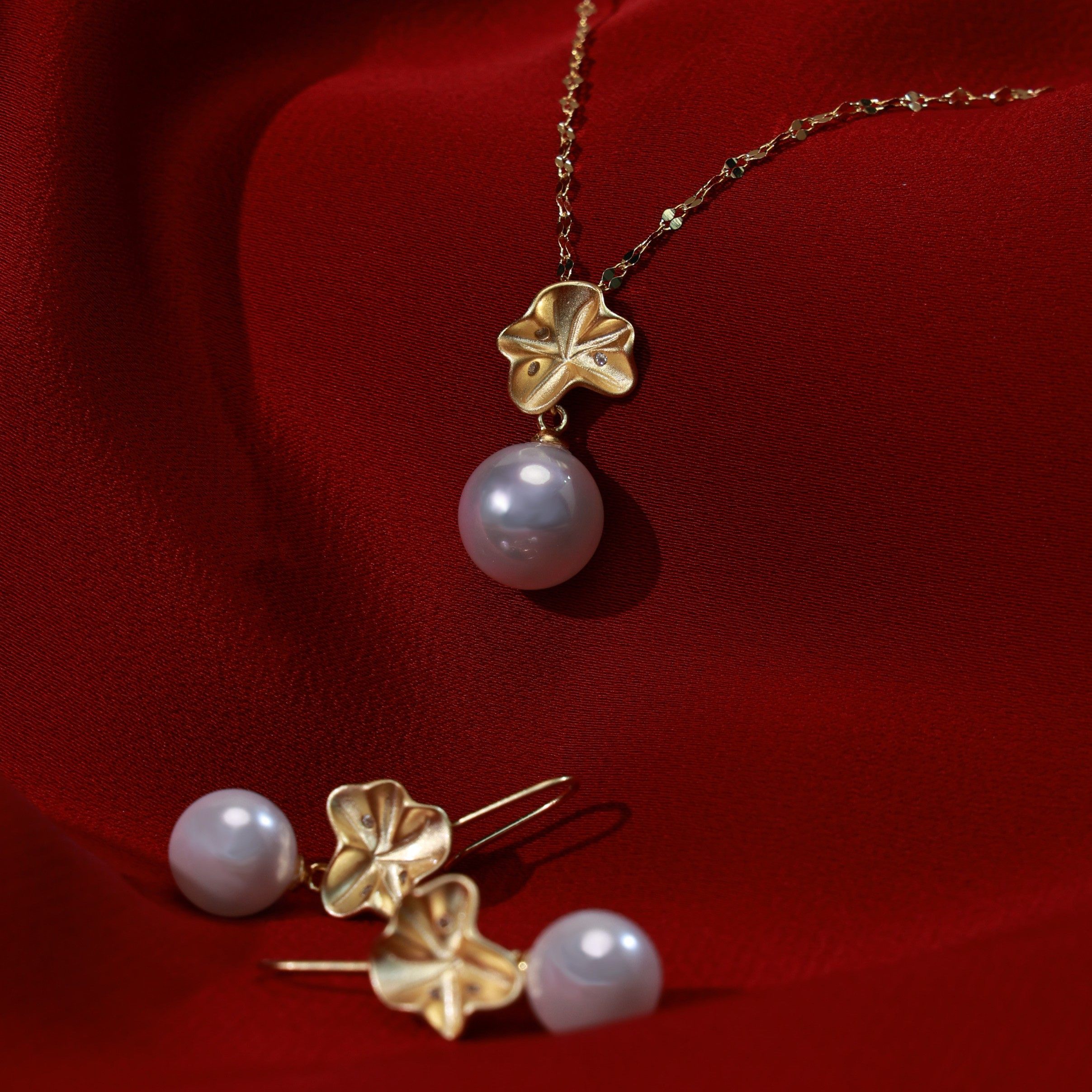 荷叶珠珠耳钩项链纯银女复古小众吊坠气质轻奢,饰品/流行首饰/时尚饰品新,银饰耳饰,淘宝优惠券,粉丝福利购,淘宝优惠卷