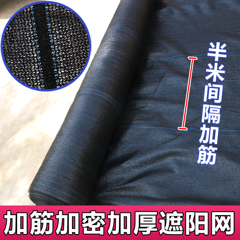 【加筋】防曬網(wǎng)遮陽黑網(wǎng)紗加密加厚遮陰隔熱遮光大棚養(yǎng)殖農(nóng)用太陽