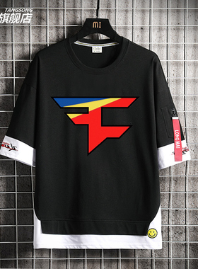 FaZe战队游戏CSGO比赛衣服RAIN宽松短袖休闲百搭半袖夏季纯棉T恤