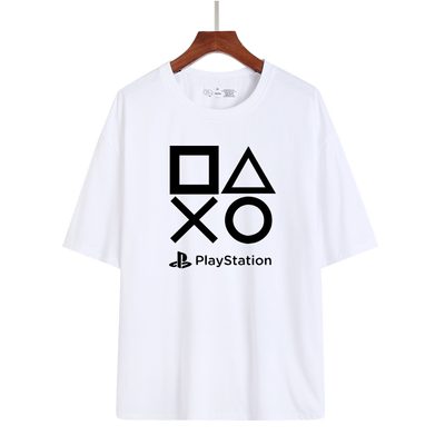 playstation索尼PS游戏机ps4经典周边纯棉短袖T恤男女潮半袖衣服