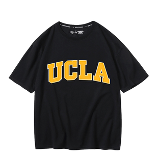 美国加州大学ucla短袖T恤纯棉宽松衣服校服班服男女学生休闲半袖