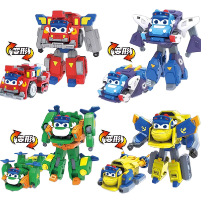 百变校巴弹射变形玩具校车火星大冒险合体机器人警长歌德儿童男孩