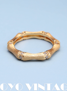 竹节复古手工轻奢个性设计戒指