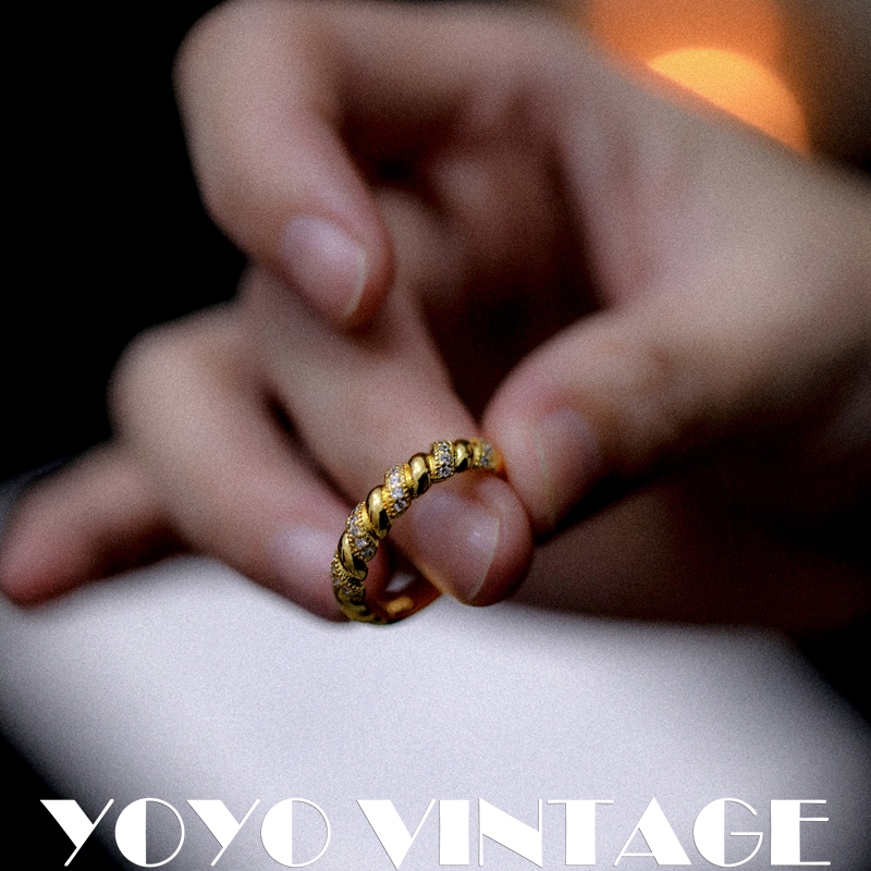 纯银复古风轻奢百搭开口戒指