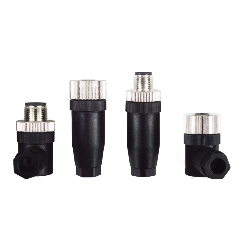 A型M12航空插头防水连接器3芯4芯5芯8芯对插式传感器接头接插件