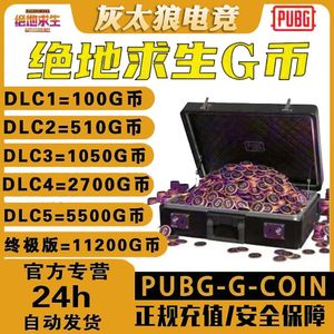 （端游)PUBGG币绝地求生皮肤官方G-coin金币游戏币充值点券兑码