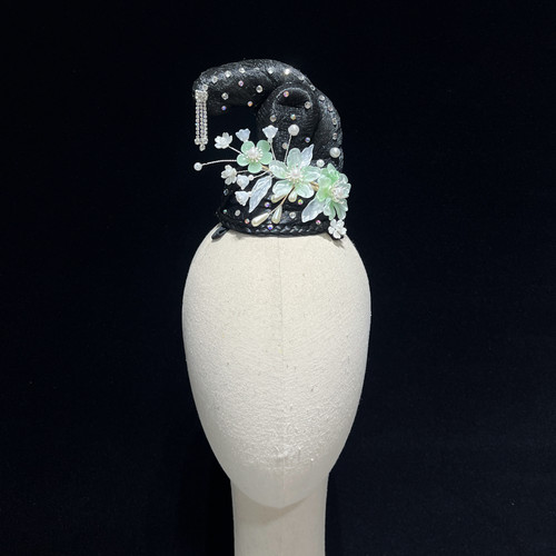 新款古典舞蹈头饰独舞艺考舞台演出表演发饰民间舞伞舞一体头饰