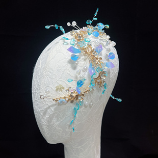 饰良人新款傣族头饰独舞艺考剧目尾漾傣族头花发饰胶州秧歌头饰