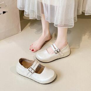 女款 穿可踩跟两2单鞋 205秋季 时玛尚平底小皮鞋 气新款 晚风质丽珍鞋