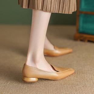 05秋鞋 单平2底懒人鞋 季 气妈质时尚 新款 洋气百搭2一脚蹬仙女风妈鞋