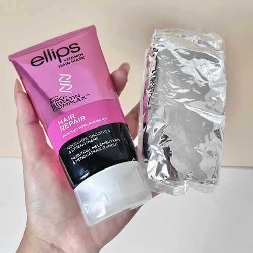受损发质冲！ellips意立诗角蛋白发膜护发素柔顺修复干枯毛躁受损