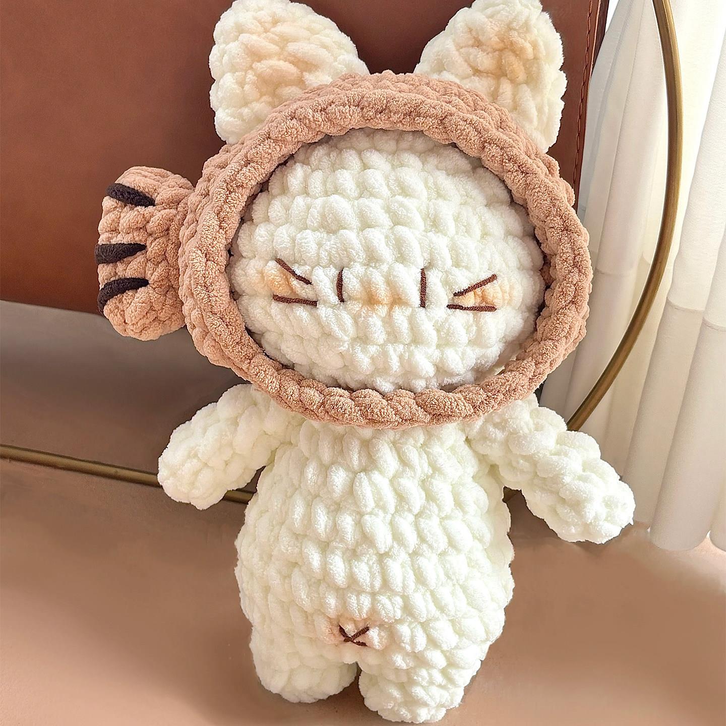 DIY手工编织小猫咪毛线钩