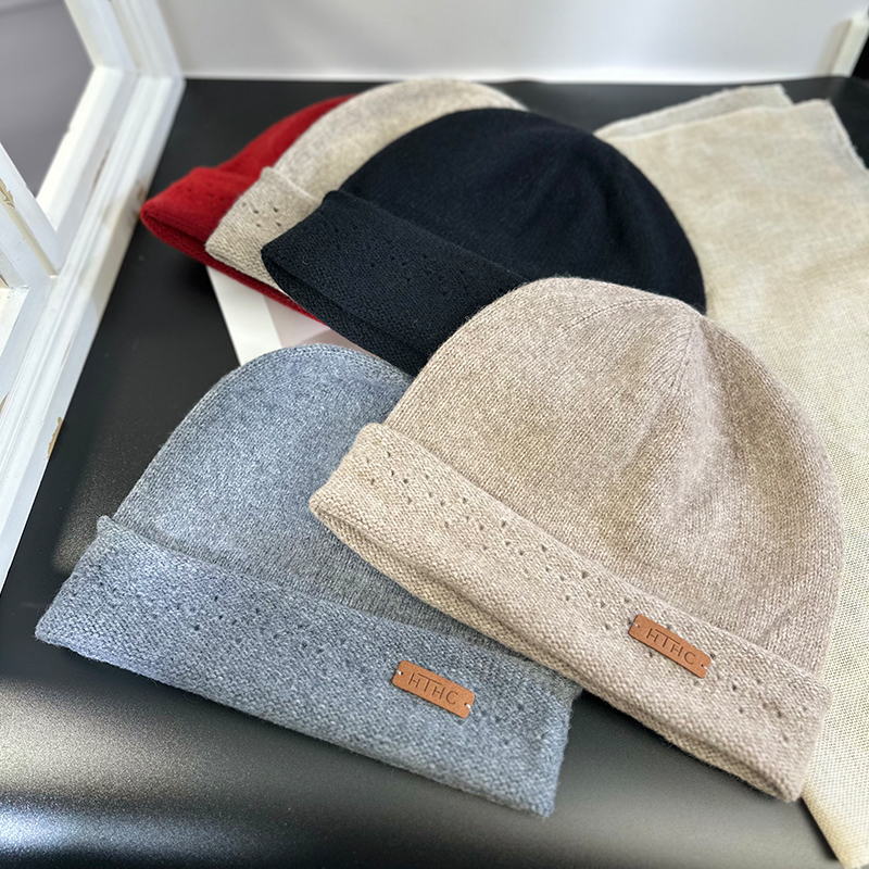 高品质日系简约羊毛护耳针织帽男女秋冬保暖百搭毛线帽套头冷帽