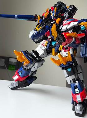 正版迷你特工队8强恐龙冰刃剑齿虎合体变形机器人玩具雷克斯凯撒