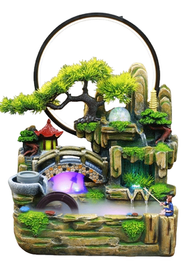 室内客厅生财瀑布摆件假山流水