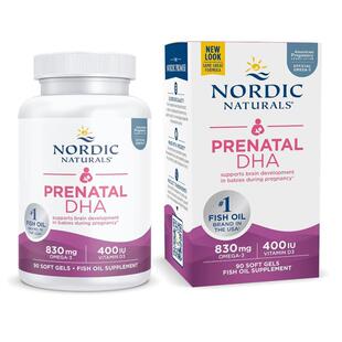 Prenatal DHA产前孕期哺乳期DHA90粒软胶囊 Naturals 美国Nordic