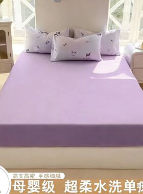 A超柔床笠单件水洗床罩席梦思床垫保护罩防尘罩单品床笠LB