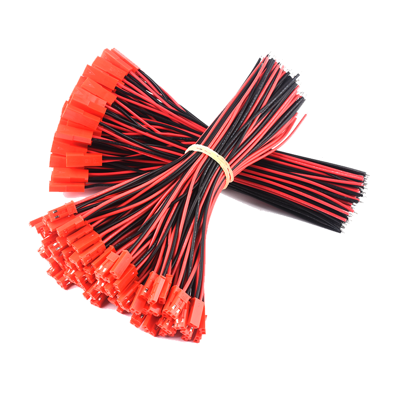 SYP2P/JST对插线2P拔式连接带线LED公母插头线空中连线接头端子线