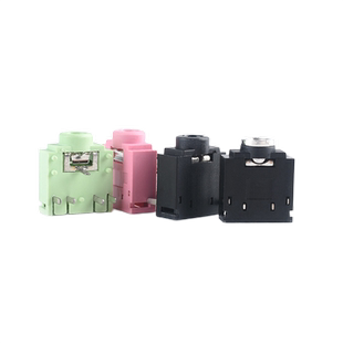 3F07 双声道母座 3.5mm音频插座5P PJ-307C耳机接口 金属头/塑口