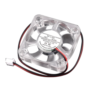 5v直流散热风扇含油静音微型散热风扇12v透明小风扇带灯6010 5010
