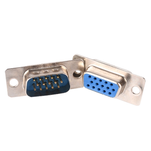 DB15插头插座母头公头塑料金属外壳 三排焊线式插头适配DB9外壳