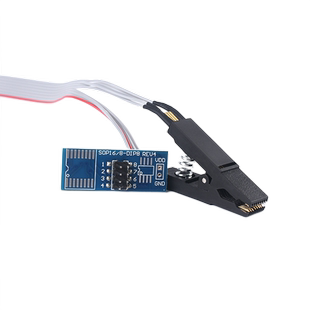 SOP16转DIP8夹配蓝板BIOS烧写线IC测试线烧录座CH341A通用编程器