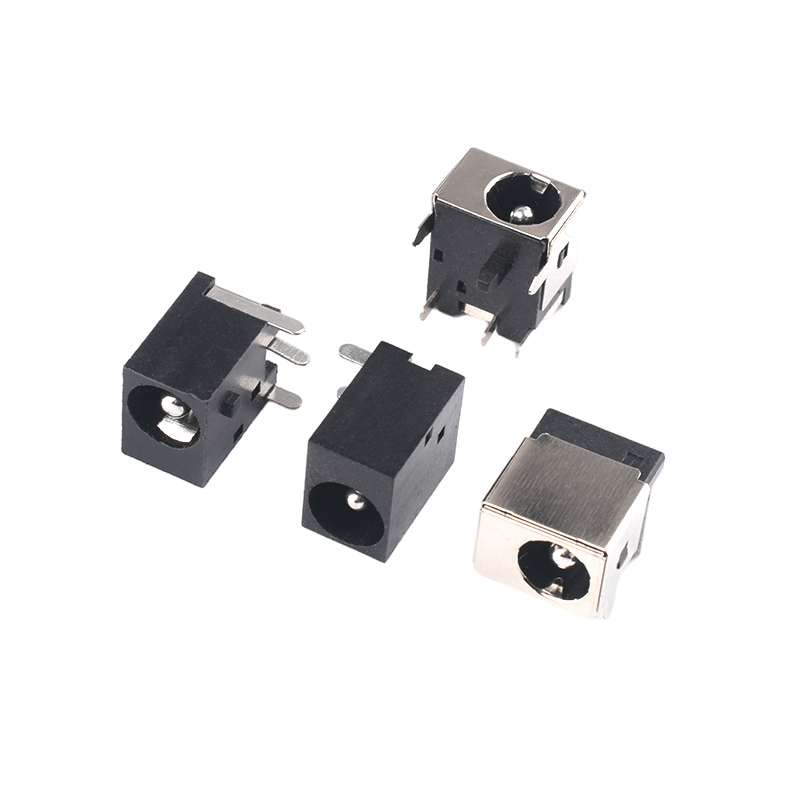 DC直流电源插座母座DC-044A 5.5*2.1/2.5mm全铜笔记本母座5脚直插
