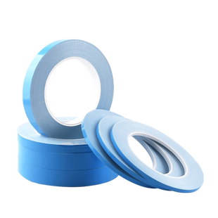 导热胶带蓝色高温绝缘导热双面胶带散热蓝膜led灯导热双面胶