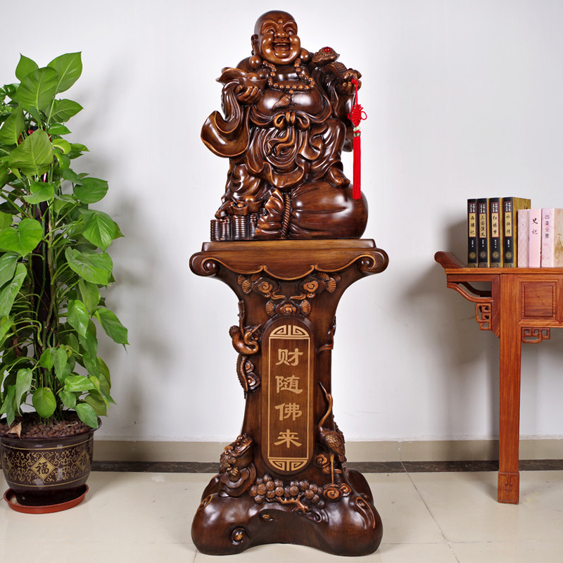 弥勒佛供奉带底座大堂落地工艺品
