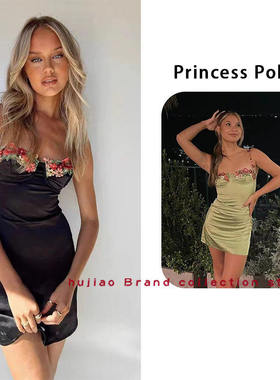 煳椒 澳洲 Princess Polly 度假风性感收腰绣花边包臀连衣裙