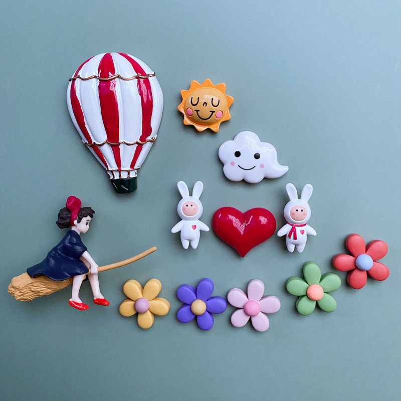 创意卡通立体宫崎峻魔女宅急便小琪动漫可爱树脂冰箱贴吸铁石装饰