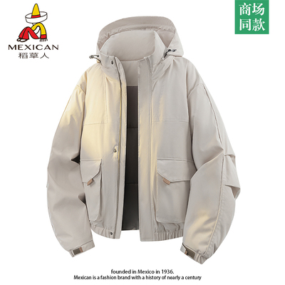 稻草人官方正品工装棉衣