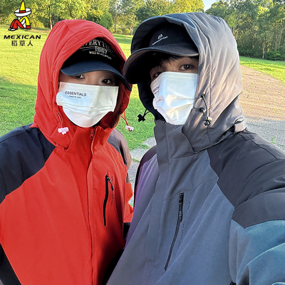 稻草人美式冲锋衣男款棉服