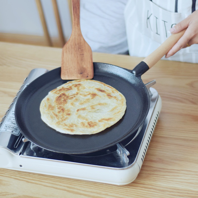 平底锅锅无涂层生铁煎饼果子