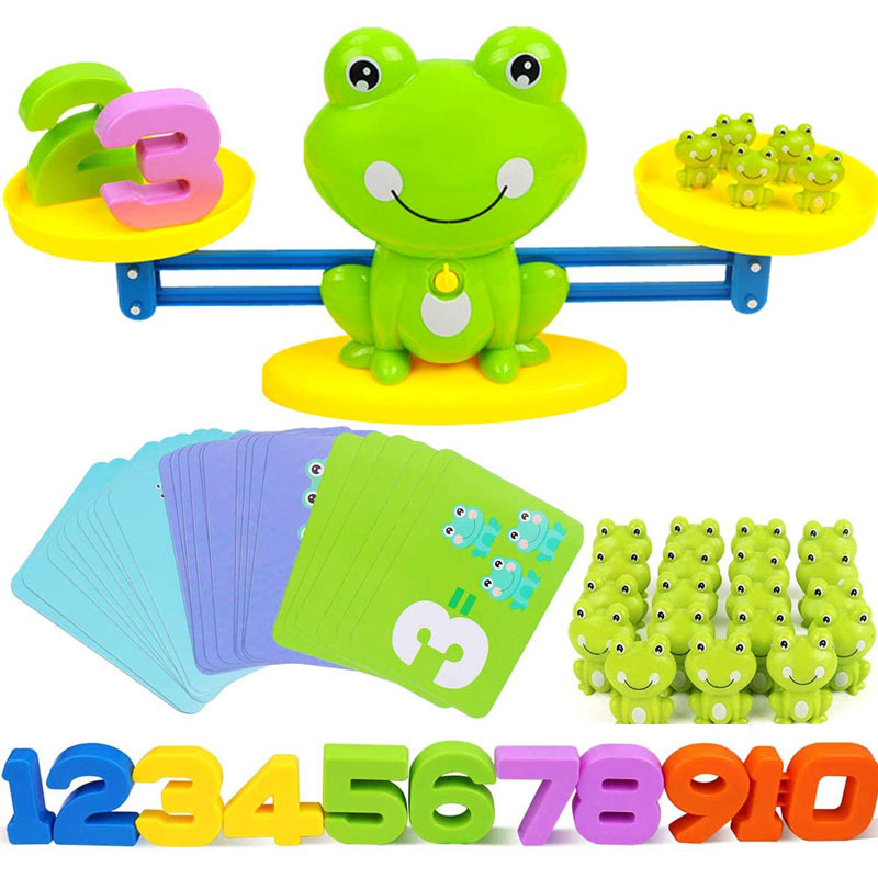 萌趣青蛙天平幼儿材料益智玩具