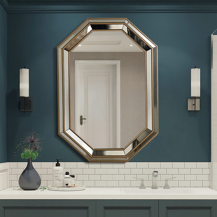 北欧轻奢客厅镜餐厅墙面装饰镜子走廊样板房软装创意镜子定制挂镜