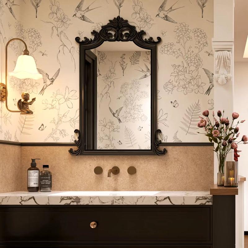 酒店卫生间法式不规则化妆镜直销