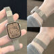 KT猫磁吸 适用苹果手表11 10代米兰尼斯金属表带iWatchS9星光色细款 applewatch se可爱不锈钢透气夏女