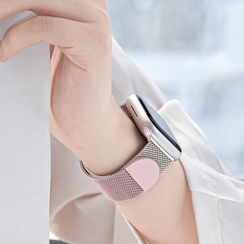 适用iWatch米兰双节磁吸渐变表带