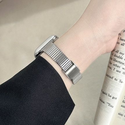 【阿仙奴细钢带】适用applewatchS11金属表带iwatchS10/9修身表带苹果手表SE8/7/6/5/4/3不锈钢表带高级夏女