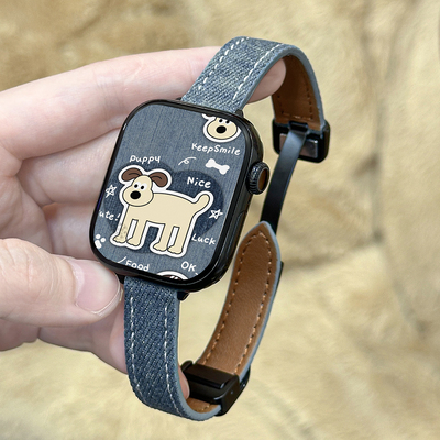 Probefit磁吸扣牛仔iwatch表带