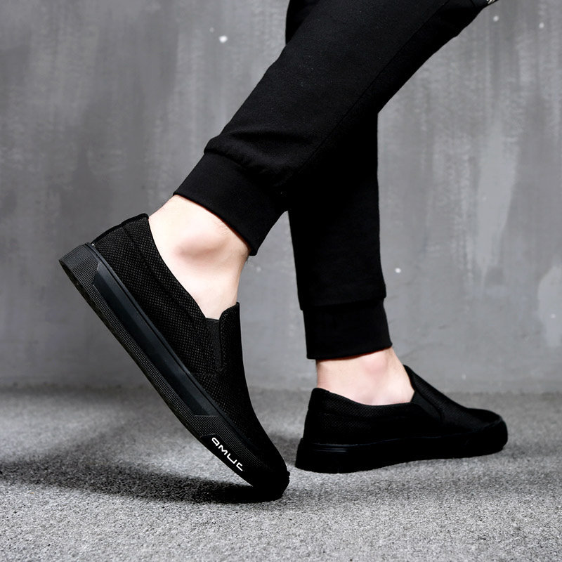 休闲老北京布鞋男春季懒人一脚蹬帆布鞋潮2024新款低帮百搭豆豆鞋,流行男鞋,帆布鞋,淘宝优惠券,粉丝福利购,淘宝优惠卷