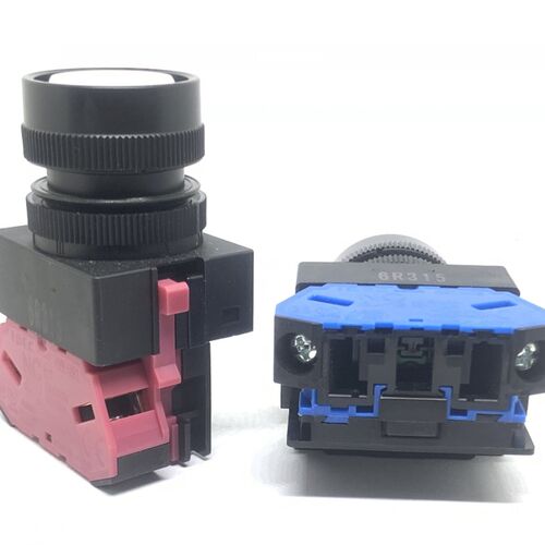 IDEC和泉ABW111EY 110EB 222eG 120eR/S/W自复位平头按钮开关22mm