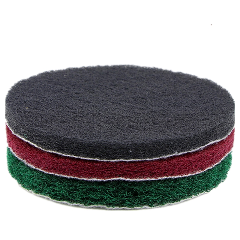 圆形尼龙背绒片角磨机用除锈拉y绒片工业级植绒百洁布清洁拉丝5寸