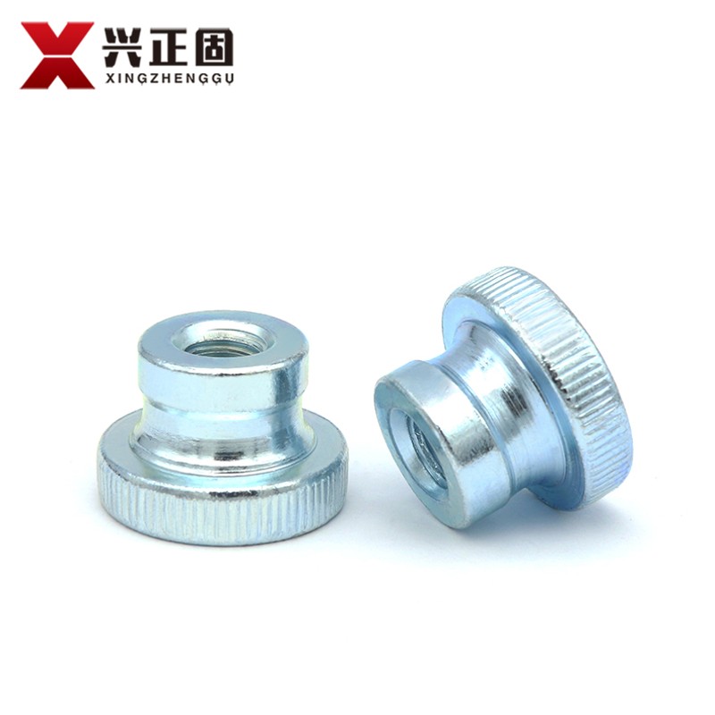 GB806高头手拧螺母镀镍镀锌镀黑锌滚B花螺母双层螺帽M3M4M5M6M8M1