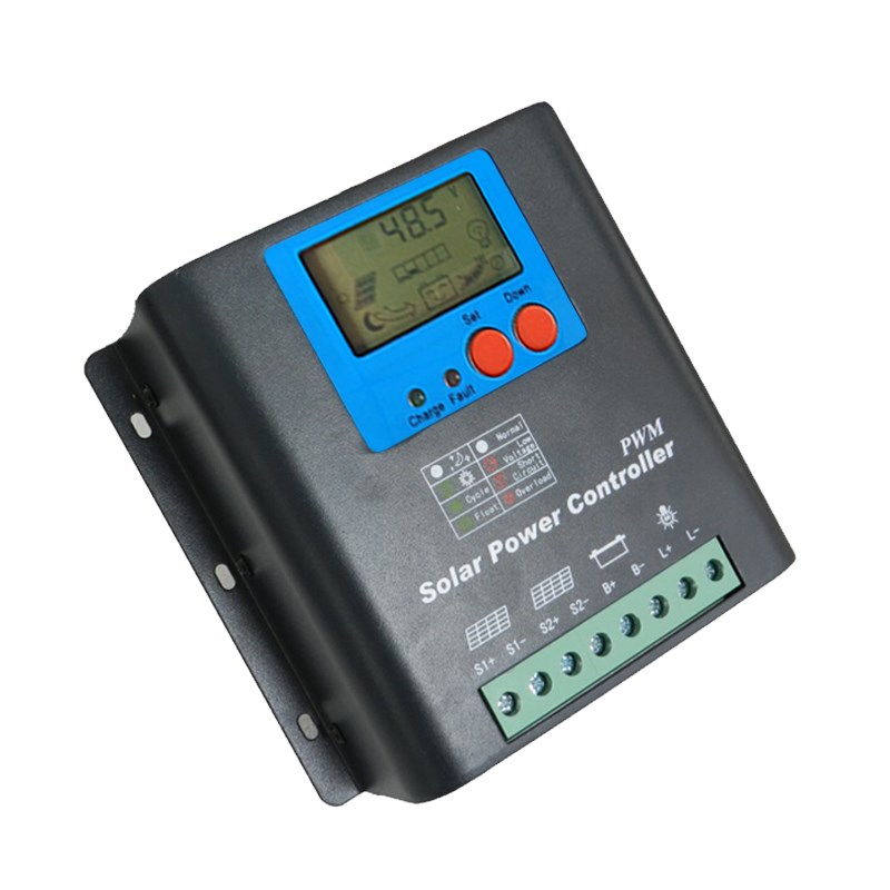 双路12V24V30A太阳能充电控制器48V60A太阳能板锂电池充电器光伏