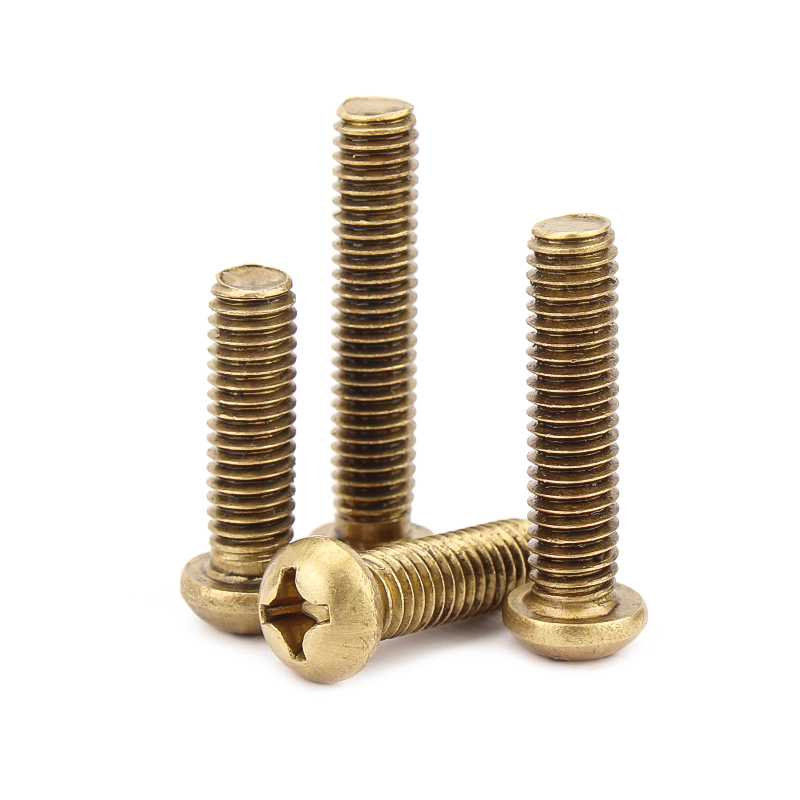 M2M2.5M3iM4M5M6铜圆头十字螺丝盘头机螺丝全铜螺丝钉小累丝钉纯